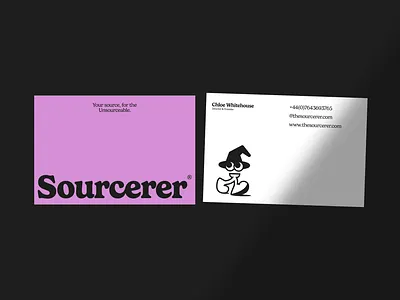 Sourcerer Business Card application brand brand identity branding business cards character design graphic design icon logo logotype mascot materials print visual identity
