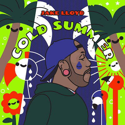 Cold Summer Album Cover animation branding cute design gif graphic design illustration neon vector