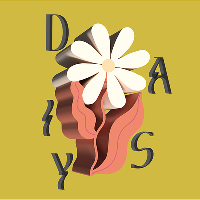 3D Daisy 3d 3d design artist daisy design florals flowers graphic design illustration