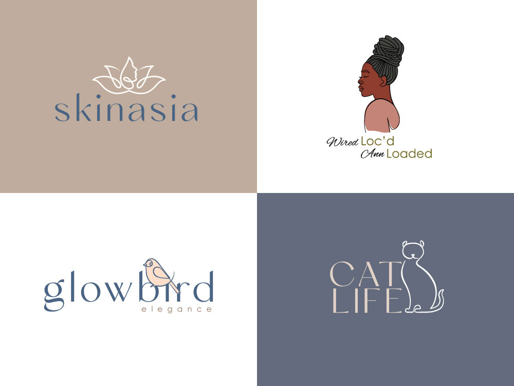 Example of Design Modern Minimalist Line Art Logo. 