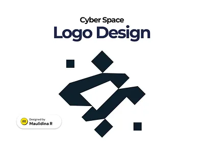 Geometric 'CS' Initial Logo for Cyber Space branding graphic design logo