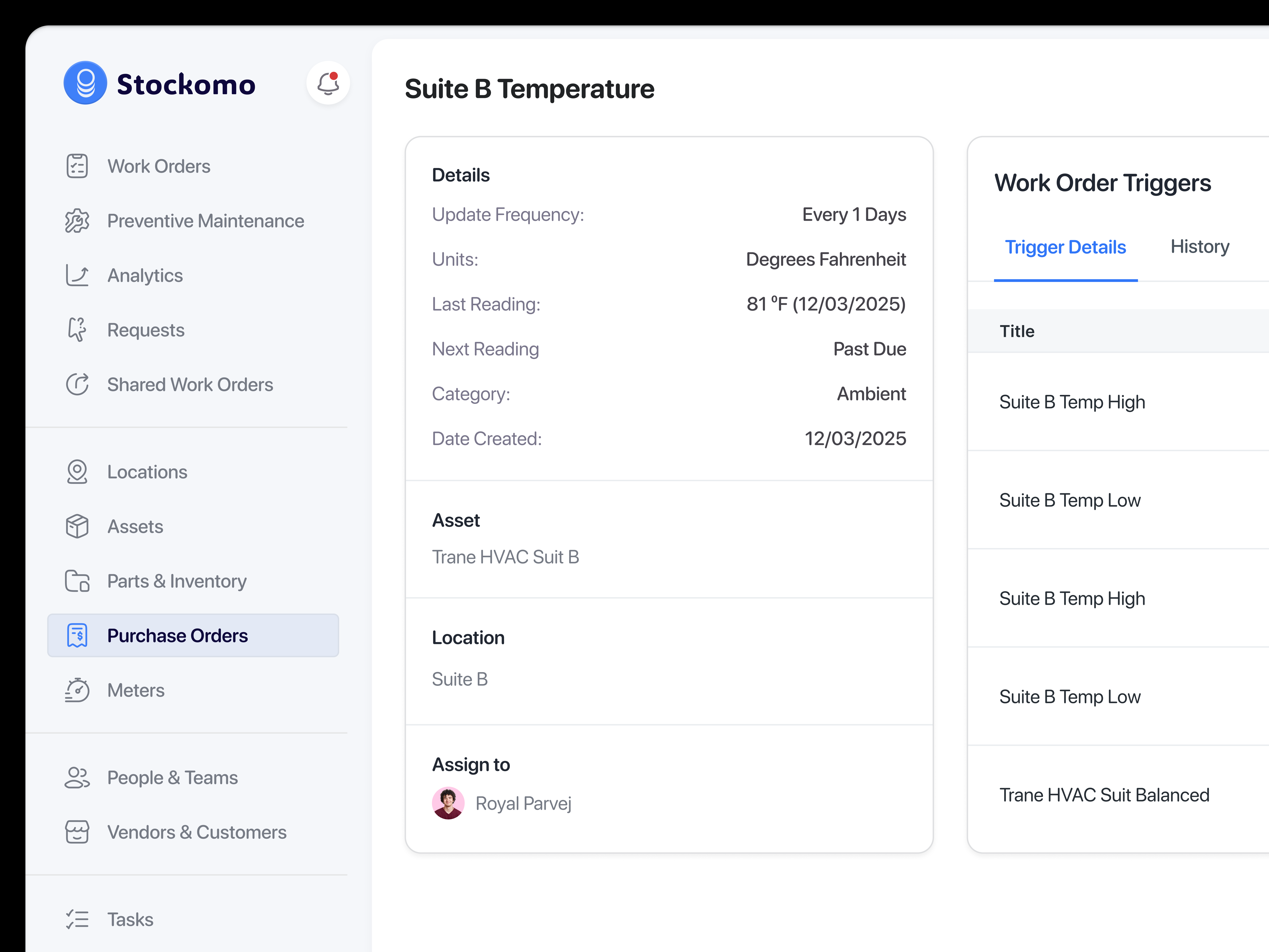 Edge Sensor - Inventory Management clean ui dashboard delivery inspection inventory parcel product design saas saas design saas webapp shipping temparuture management ui design warehouse management webapp