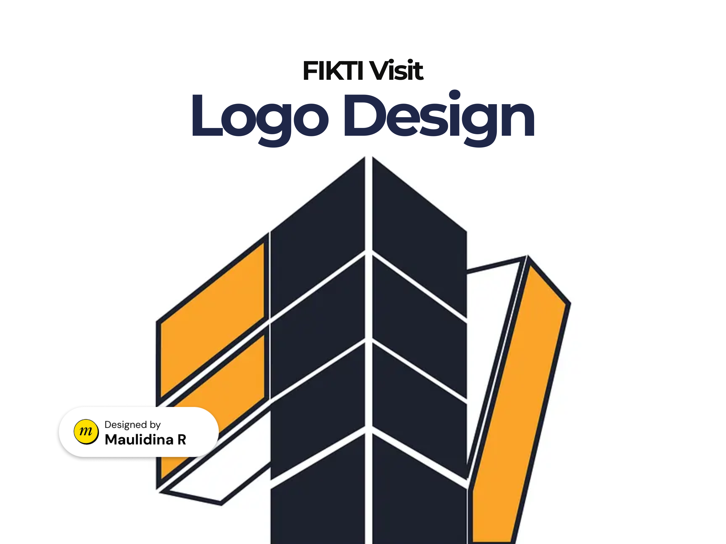 Geometric 'FV' Initial Logo for Fikti Visit branding graphic design logo