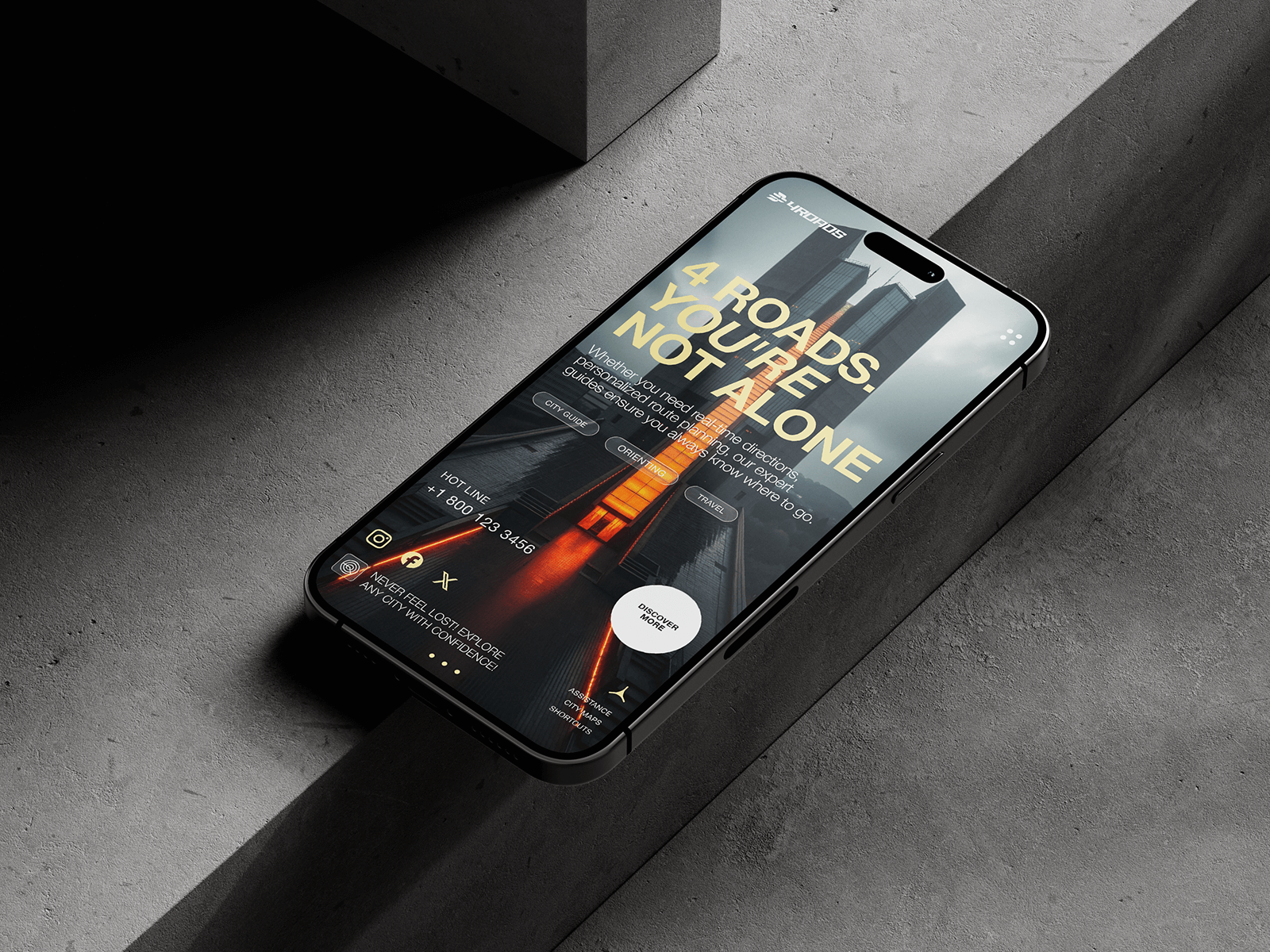 4 Roads (City Guide) - Mobile adaptive design adobe photoshop branding city figma graphic design guide minimal mobile mobile app responsive design swiss typography user interface visual design web design