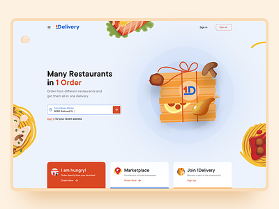 Food ordering & delivery platform 2023 design fast food food home page illustration ordering pizza platform popular restaurants trendy website
