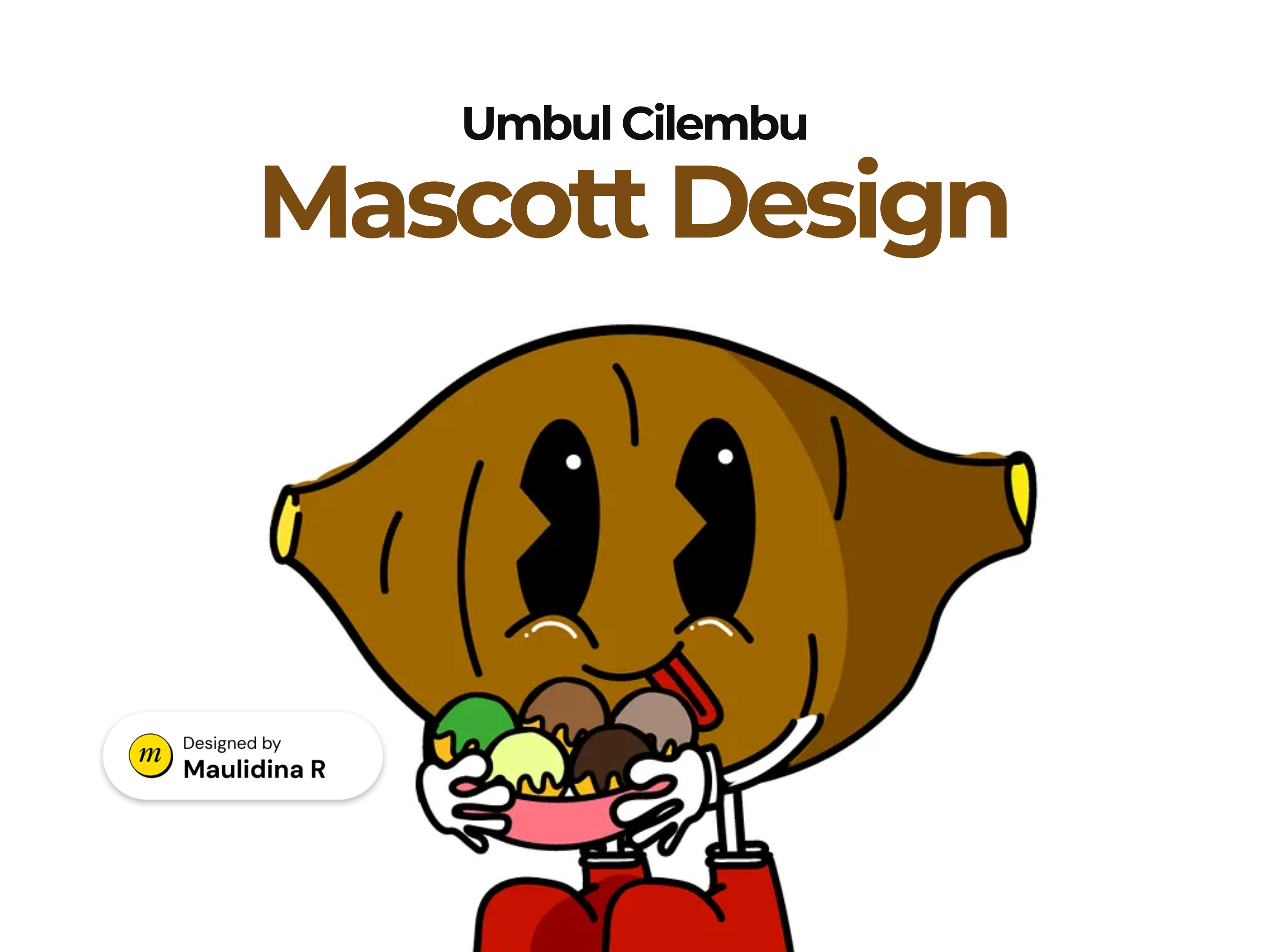 Rubber Hose Styled Logo Mascot for Umbul Cilembu branding cartoon logo mascot mascot logo packaging