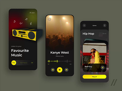 Music Mobile IOS App android animation app design app interaction dashboard design interaction interface ios listen mobile mobile app mobile ui motion music music app player ui uiux ux