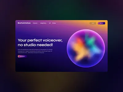 Voiceover AI Website 3d ai animation artifical intelligence branding motion graphics ui voice website