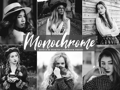Monochrome Lightroom Preset For Mobile & Desktop colorful design lightroom photography