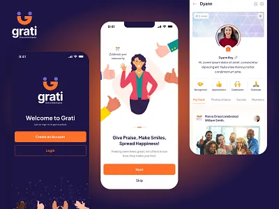 Grati branding logo ui ux