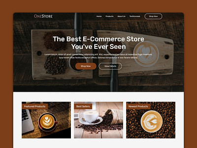 OneStore - Startup Website Template ecommerce ecommerce website html template htmlcss landing page web design web development website website template