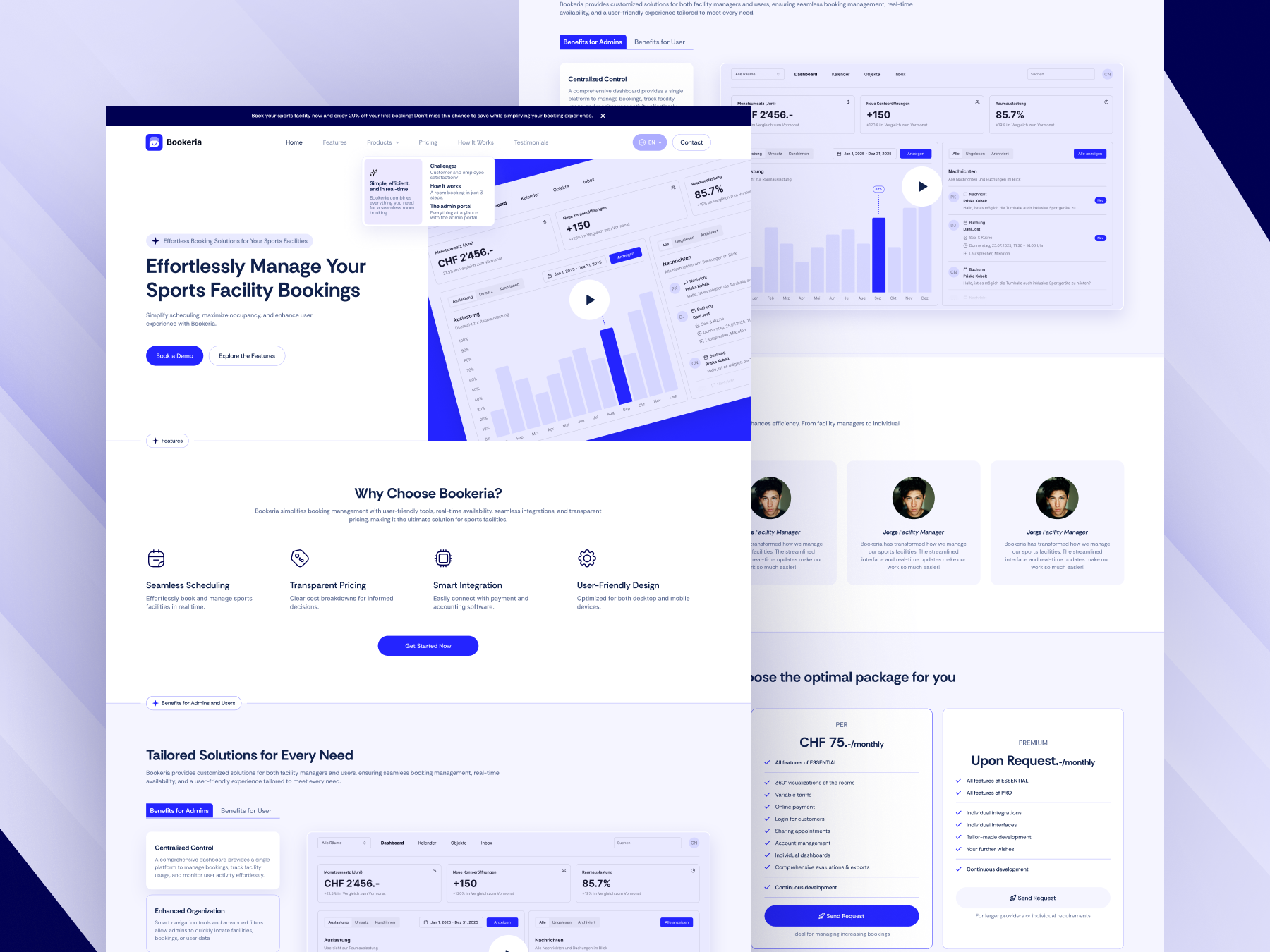 Example of Design Figma Landing Page Website UI UX