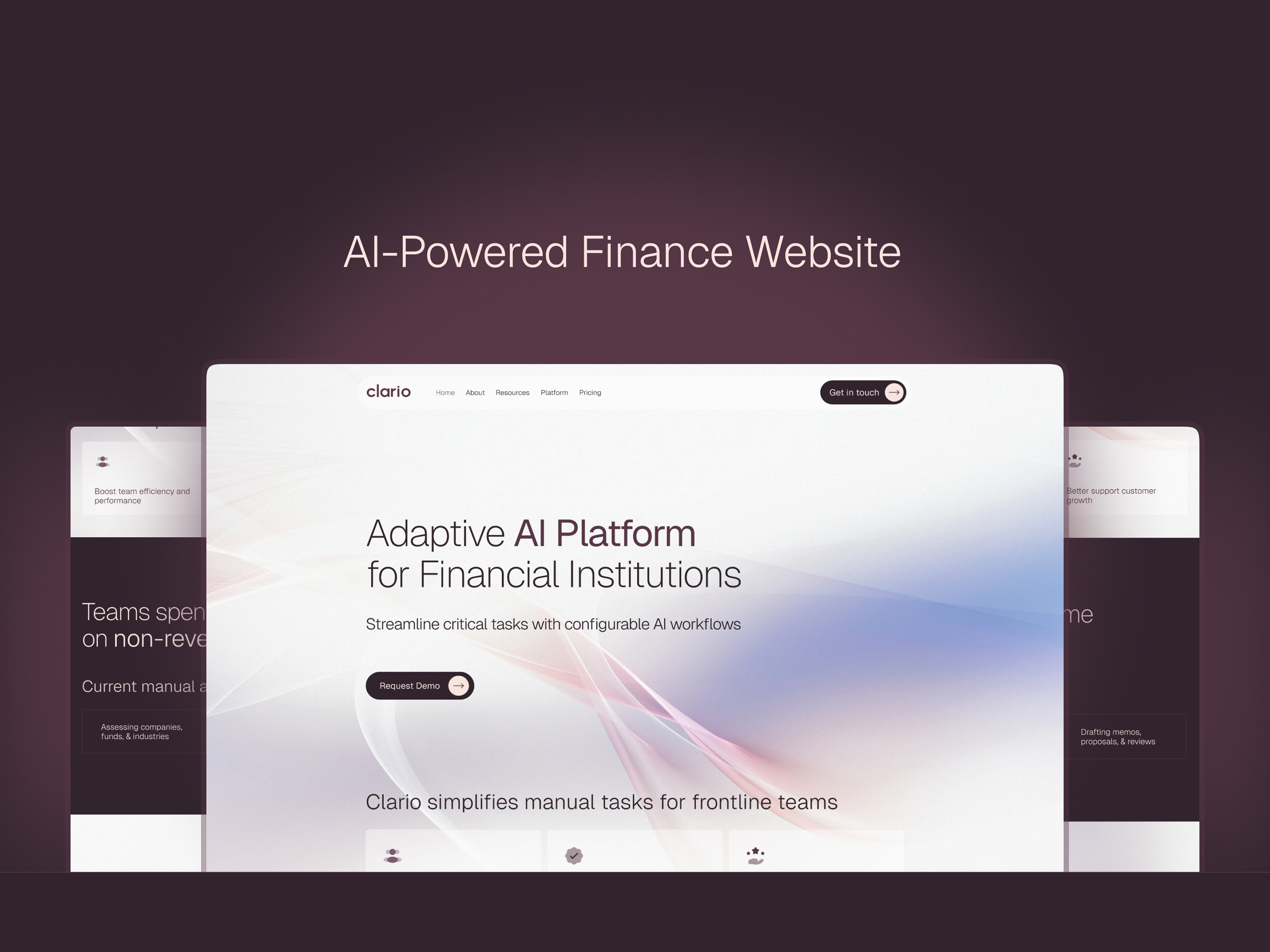 AI-Powered Finance Website ai ai landing page ai website branding branding design design fintech fintech website graphic design illustration landing page logo design logo designer saas saas landing page saas website ui ui design ui designer website