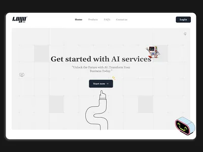 AI Landing Page ai landing page ui design visual design website