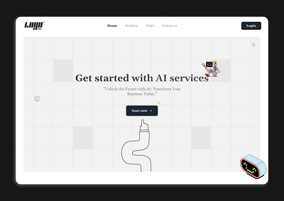 AI Landing Page ai landing page ui design visual design website