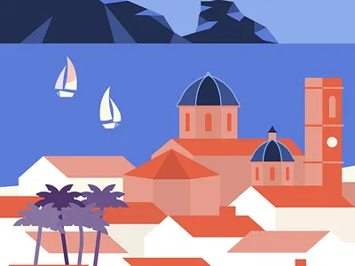 Altea Abahana Villas Illustration branding design graphic design icon illustration marcoriolserra minimal ui vector vectorillustration