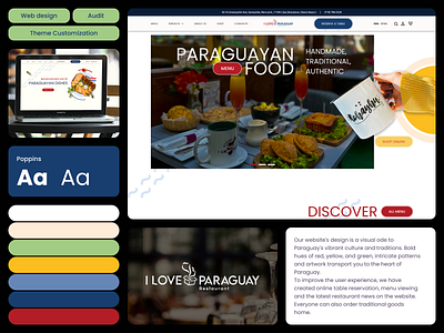 Restaurant website | I LOVE PARAGUAY design developing figma restaurant shopify store ui ux website