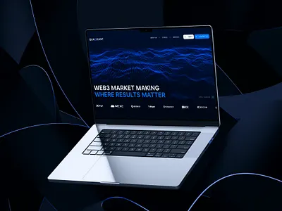 Quadrant landing 3d branding graphic design logo ui