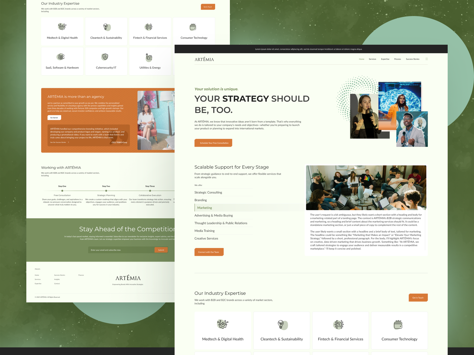 Example of Design Figma Landing Page Website UI UX