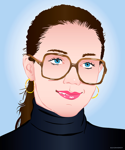 Lynda Carter likes You. dirty vector illustration lynda carter portrait quickhoney