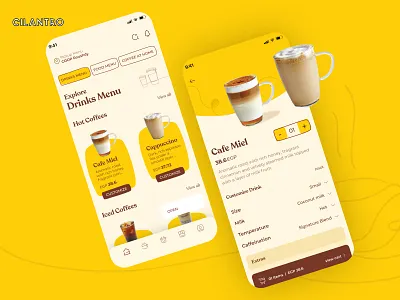 Cilantro.cafe cafeapp coffeelovers foodapp modernui restaurantdesign uidesign uxdesign