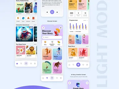 The mobile app named "CustomEpics" designed by Ansysoft adobephotoshop ai aipoweredlearning artificialintelligence childrensapp curiosity earlylearning elementaryschool engagingactivities funlearning interactivelearning kidlit kidslearningapp literacyapp mobileapp multimedia personalizedlearning readingadventures readingapp storytime