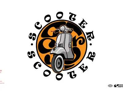 SCOOTER CLASSIC BADGE art badge branding classic club design graphic graphic design illustration logo motorbike motorcycle retro scooter tshirt vector vintage
