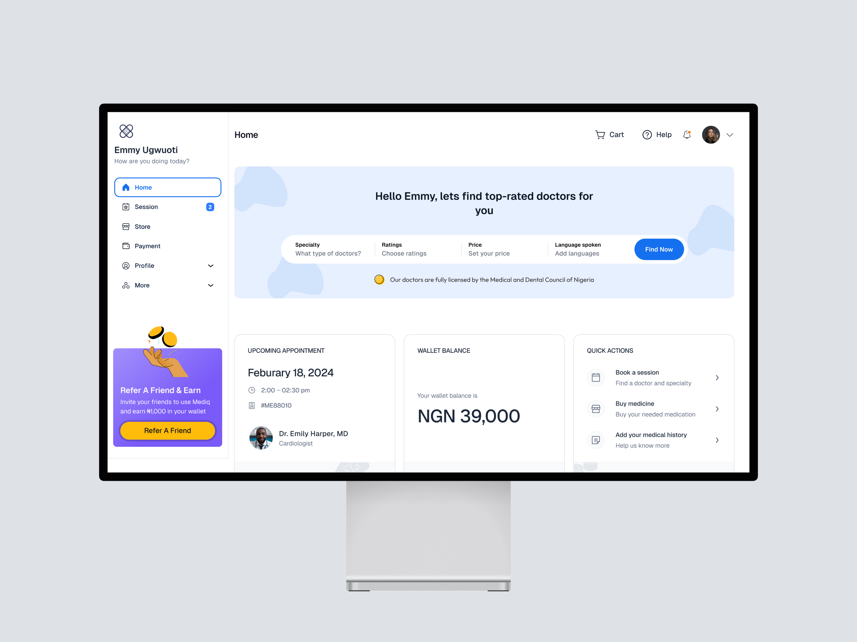 Motion interaction for an appointment & healthcare platform dashboard desktop interface explainer fintech health tech healthcare jitter motion graphics web design