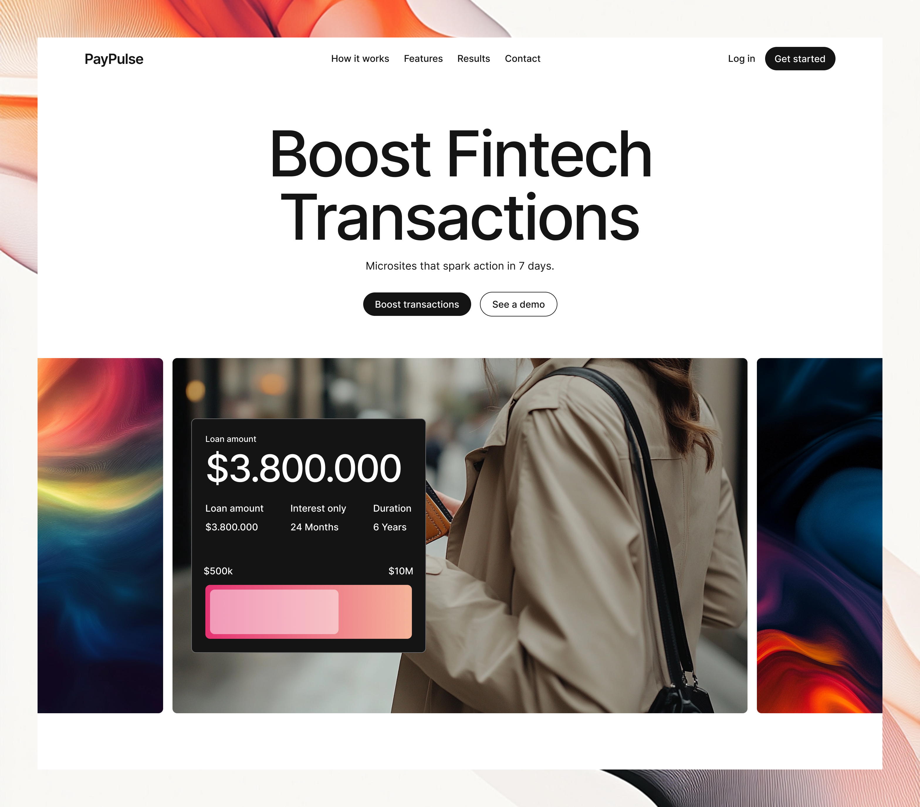 PayPulse - Fintech Transaction Booster fintecth home page landing page ui ui design ux ux design web design