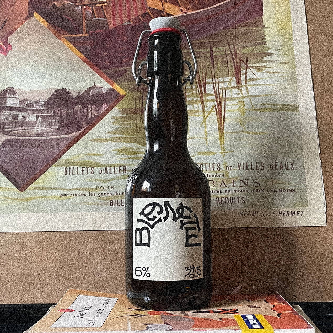 Blanche Label - Printed! alternative beer blanche custom lettering font design fonts food and drink handmade independent indie labels local organic small business type type design typography wheat beer witbier