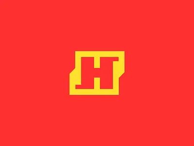 H Letter bold branding clean logo custom mark geometric h letter h letter logo letter design lettermark logo mark minimal logo modern red simple