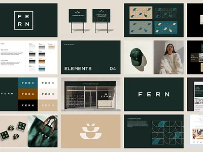 Fern Real Estate Brand Identity brand branding design designer fern freelance geometric graphic design green grow icon identity leaf logo mark pattern real estate realty