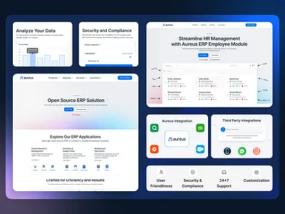 Aureus ERP aureus erp aureus erp ui design erp erp design hr management ui ux webkul webkul design
