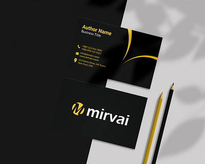 Black Minimal Business Card Design biz card brand identity branding business card design graphic designer graphic wing name card visiting card