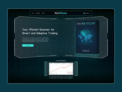 MyFXRadar - Forex Trading Robot - Landing Page branding business design ea forex fx graphic design hero landing trading ui ux webdesign webpage website