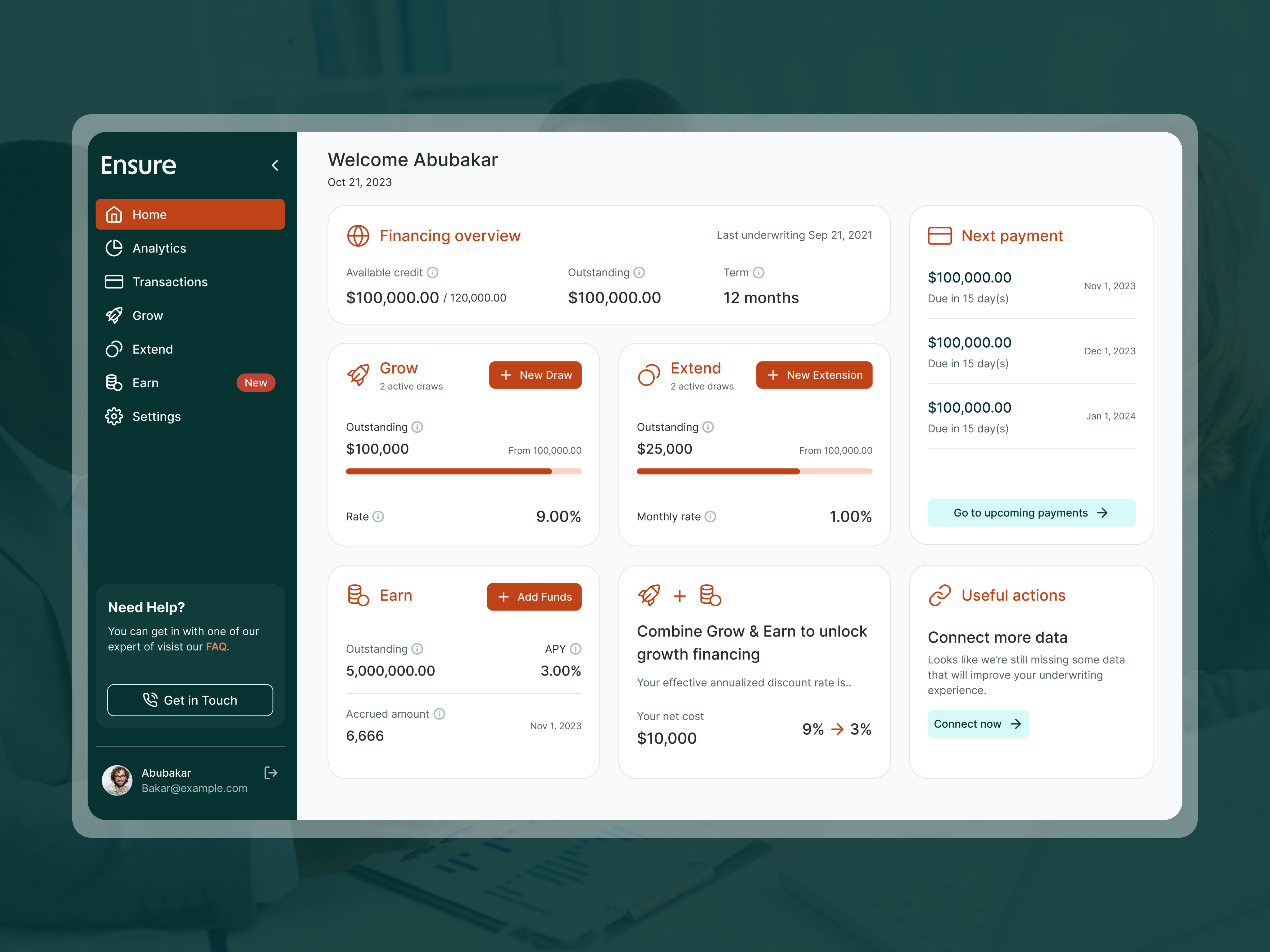 Example of Sleek Web App UI/UX Design