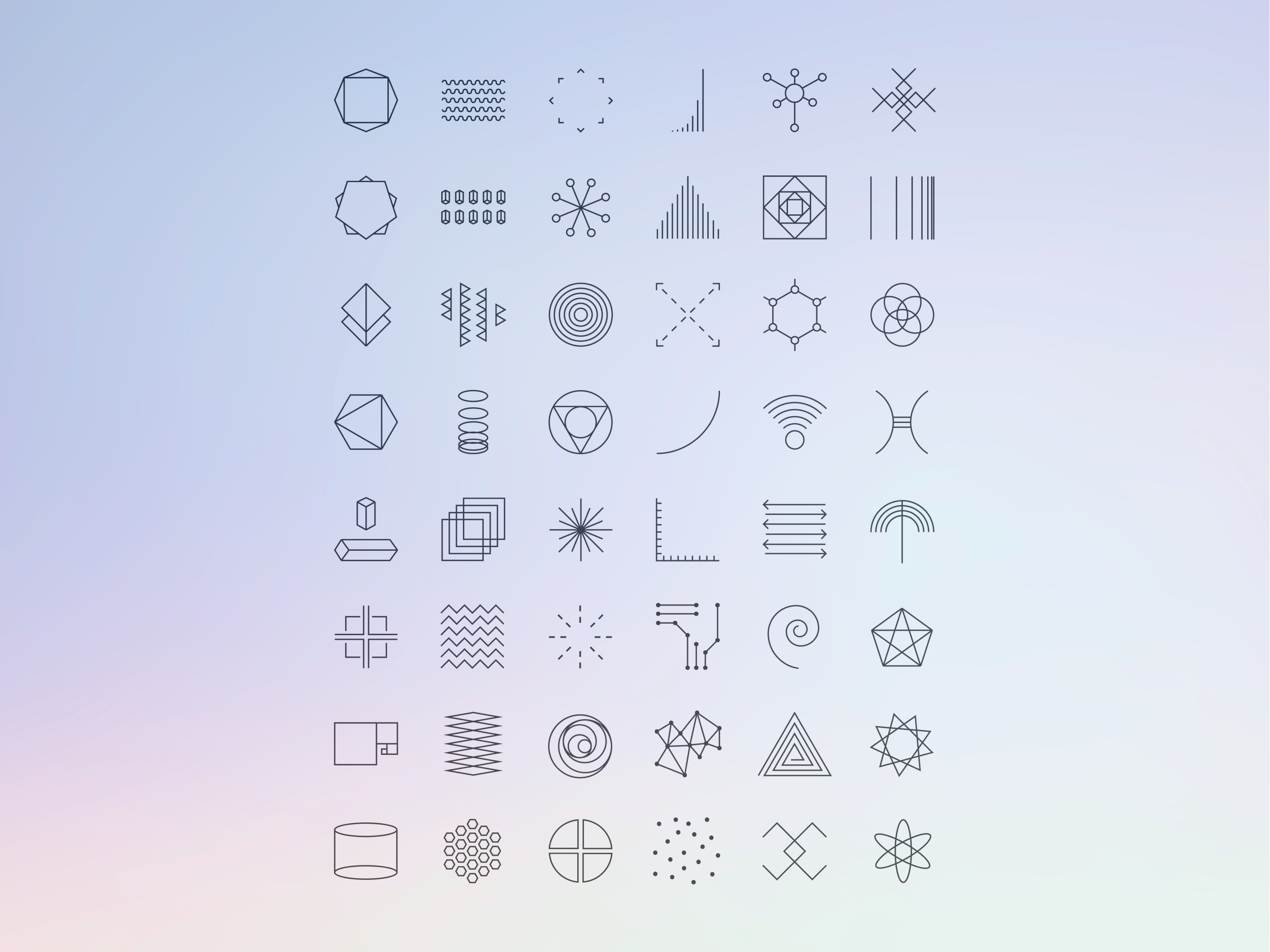 Tech/philosophy icons black and white futurism graphic design iconography icons illustration philosophy tech vector