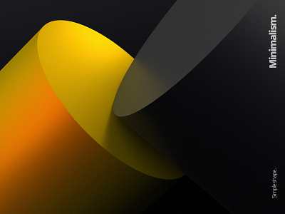 Minimalism 3d abstract art background black blender clean design illustration minimalism minimalist render shape simple visual yellow