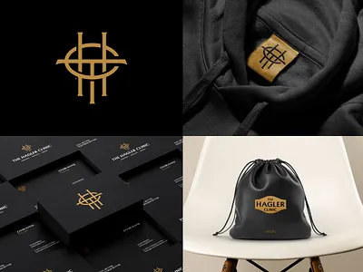 Brand Identity for The Hagler Clinic ai badge brand branding classic clean clinic logo icon identity logo logodesign logotype massage minimalist modern monogram premium branding thc monogram theraphy timeless logo