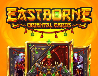 Oriental Game Cards & Logo - Eastborne 🏮🐉 asian board cards chinese east fantasy game game logo gaming hearthstone logo logos mmorgp mobile oriental trading