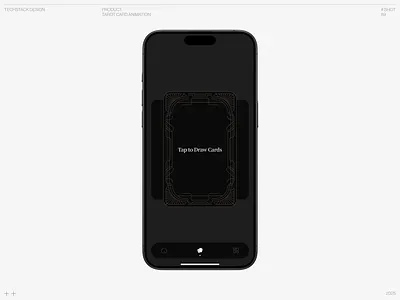 Taro Card Animation animation app app design application cards cards animation carusell design flip animation home page micro interaction taro taro card ui ui design ux
