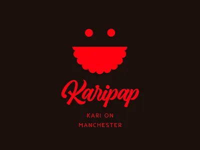 Karipap branding flat logo logomark typo vector