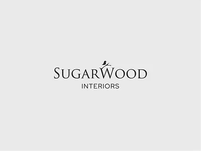 Sugarwood Interiors — Logotype animal bird branch branding clean design graphic design gray icon identity illustration interior logo logotype minimal simple studio typography vector wood