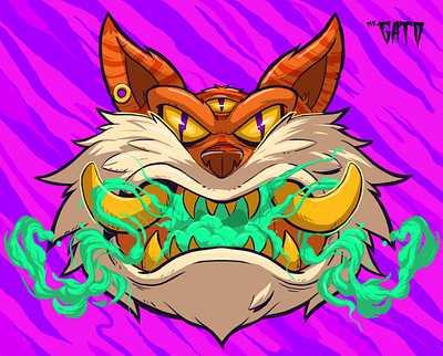 mr tiger 2dfx character graffiti illustration laynes procreate texture tiger toon