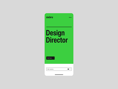 Môre - Talents for Design & Tech branding design interface layout mobile ui ux