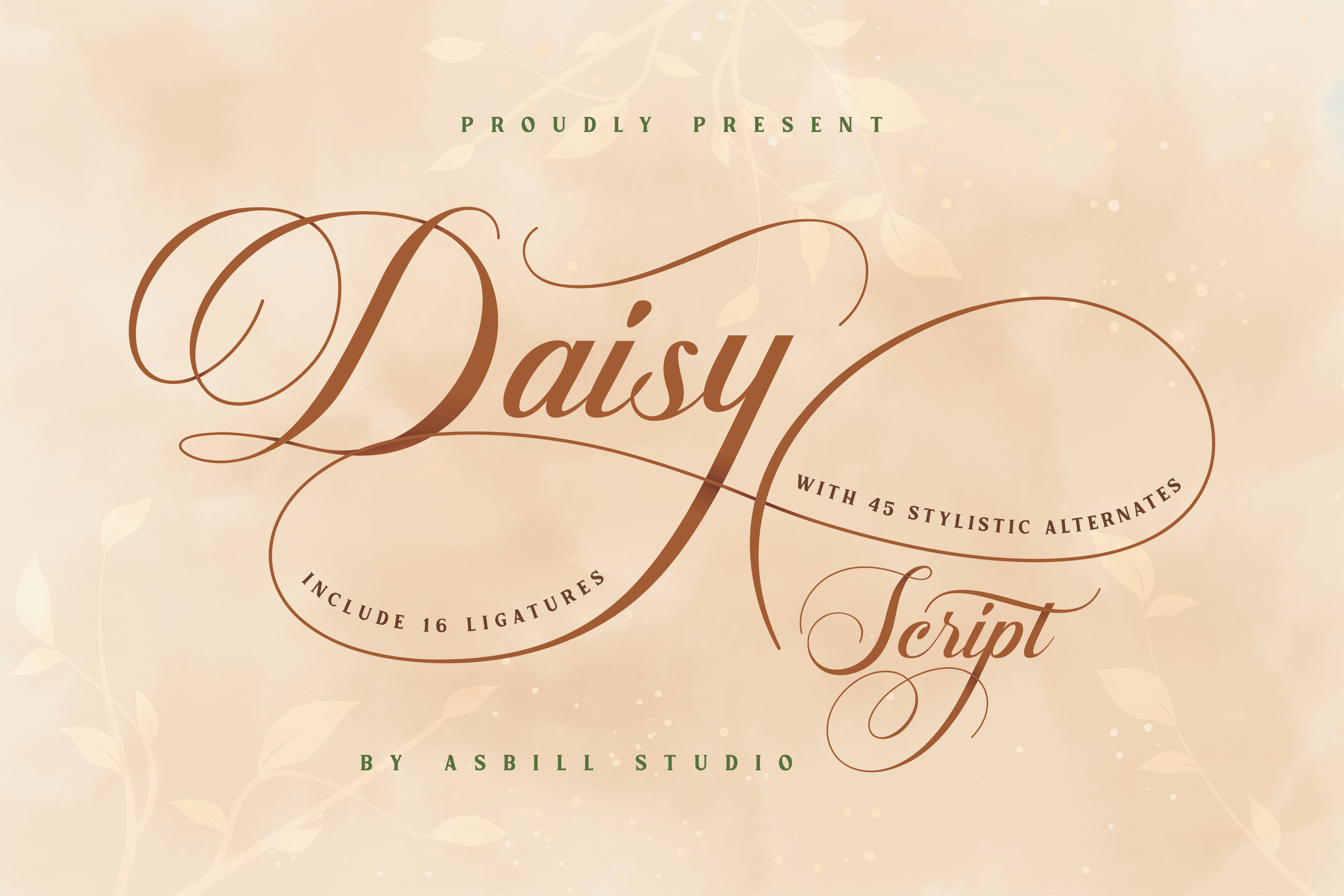 Daisy Script - Calligraphy Font branding brush calligraphy design elegant font handlettering lettering logo modern script serif style typography vintage