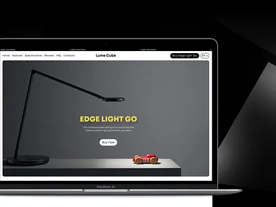 Hero section lamp lighting