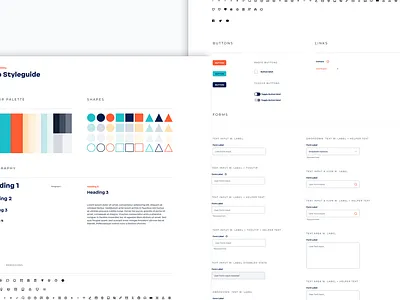 Author's Republic: Web UI Styleguide audiobook branding audiobook website dashboard design dashboard ui orange and teal orange branding simple web design teal branding ui design ui styleguide web app web design website styleguide