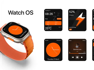 Watch OS UI Design design figma illustration prototyping ui ux