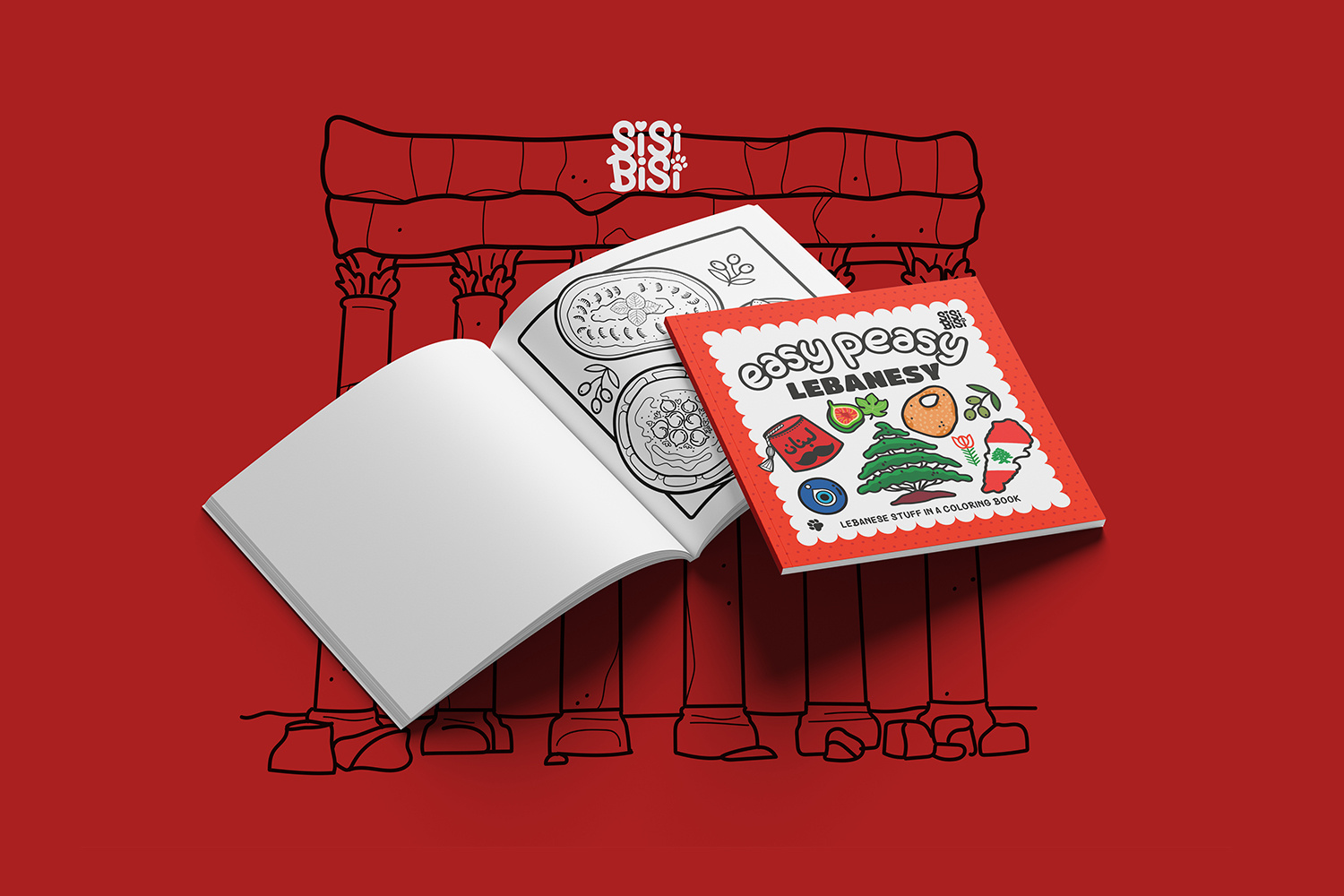 Easy Peasy Lebanesy Coloring Book arab baalbek book cedar coloring country culture easy fez history lebanese lebanon